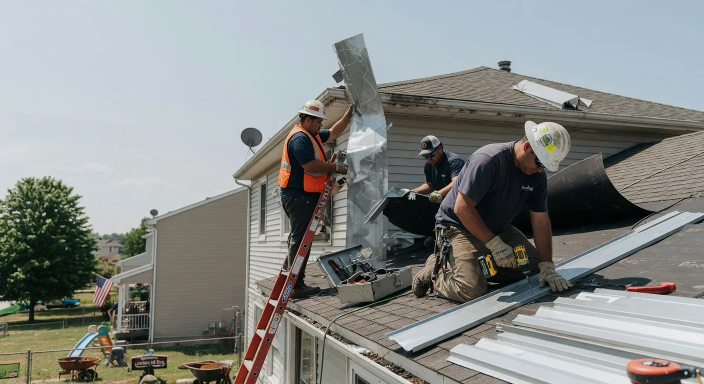 Storm Damage Metal Roof Repair in Medanales, NM